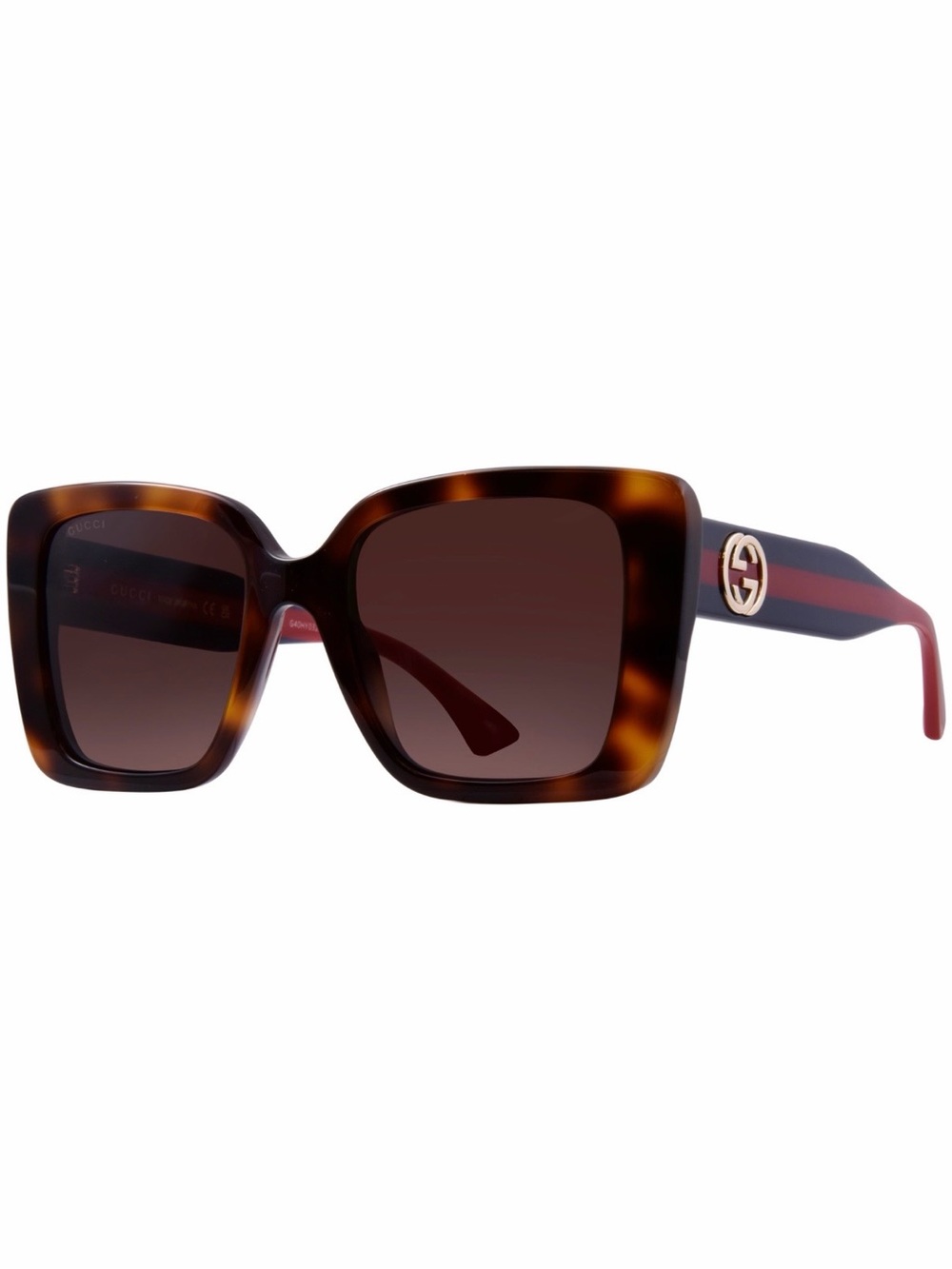Gucci Oversized Tortoiseshell Square Sunglasses - Brown/Amber 100% Authentic
